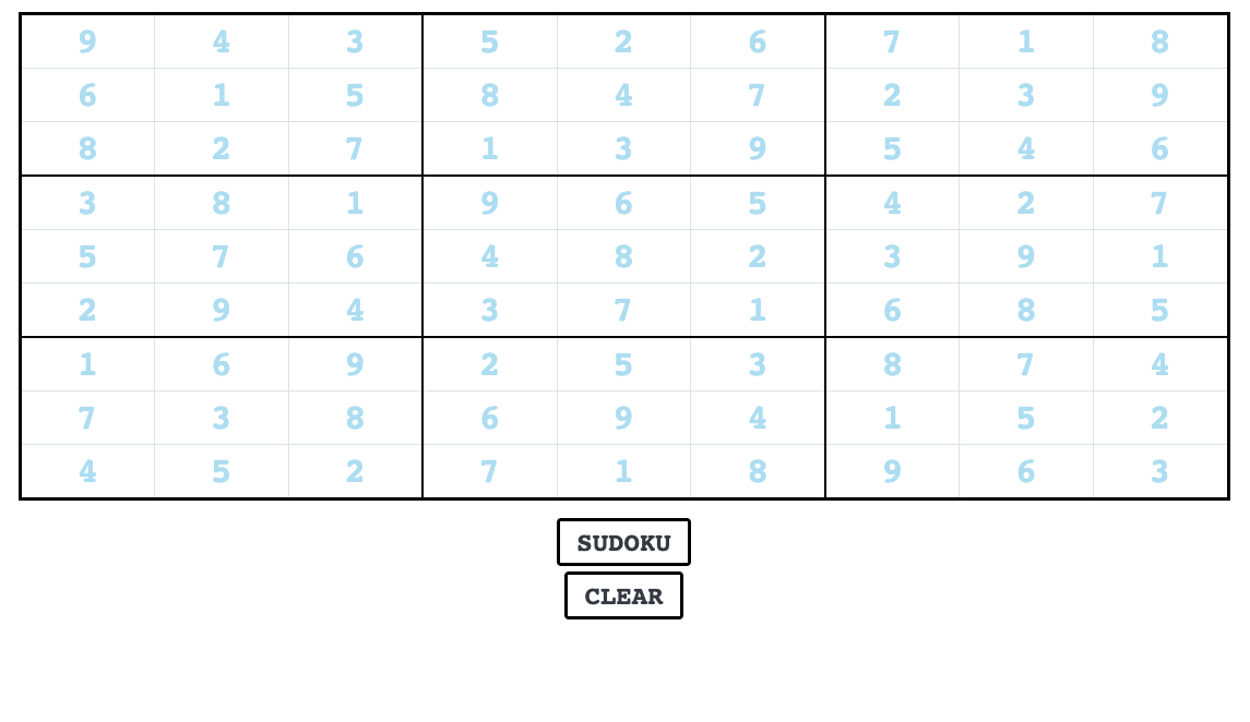 NumberPlace Generator&Solver